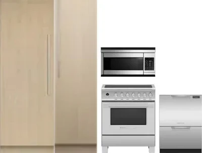 5 Piece Package Includes Refrigerator, Freezer, Range, Microwave And Dishwasher